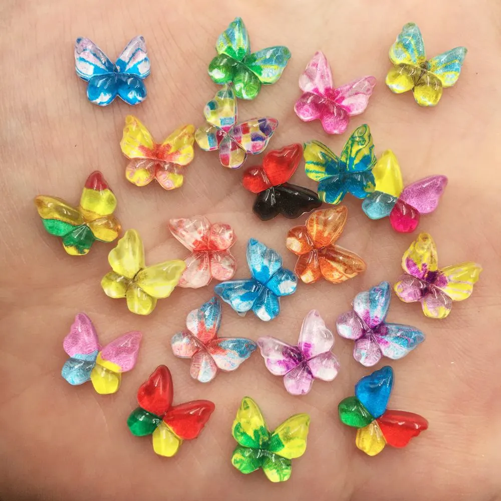 Nail Art Quirky - Resin Glitter warna-warni 10mm Kawaii Mini