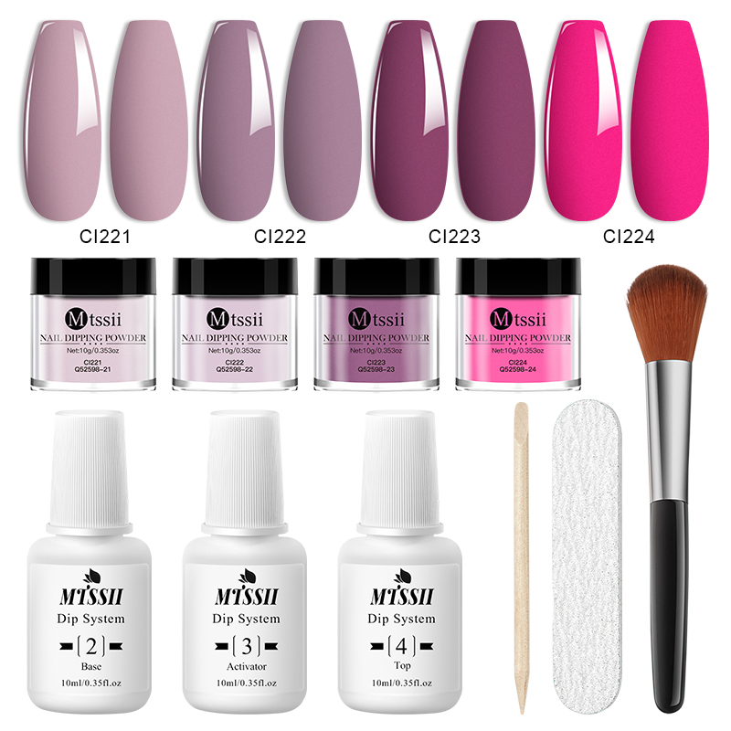 Dip Powder Nail - 10PCS/Set Perlengkapan Bubuk Kuku 10ml Warna