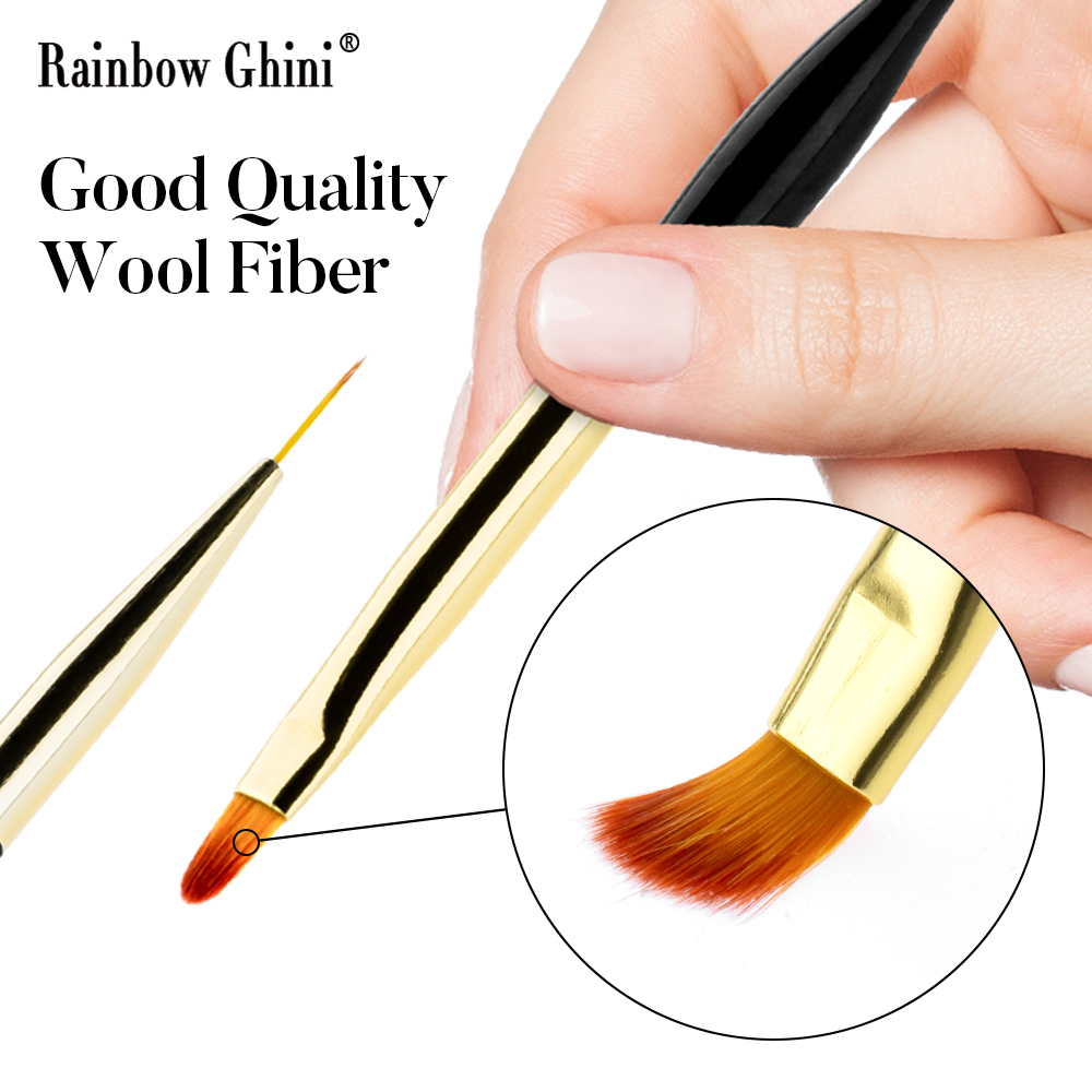 Nail Art Rainbow - Rainbow Ghini 3 Buah/Set Kuas Seni