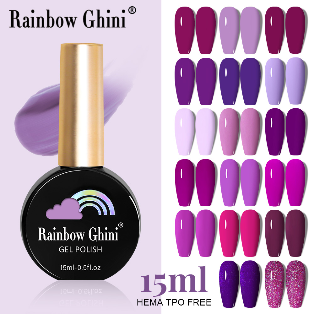 Nail Art Rainbow - RG 15ml 17 Warna Seri Ungu