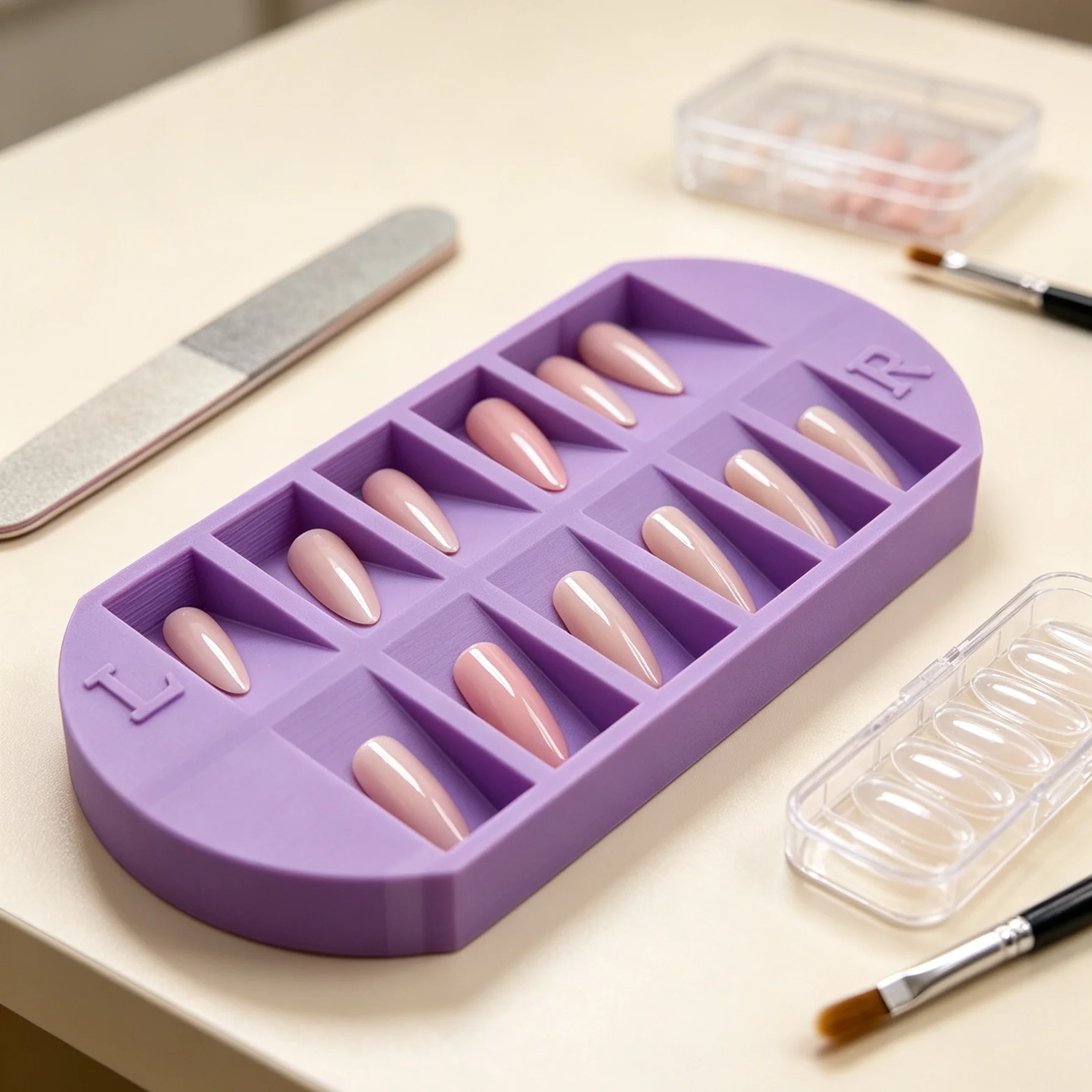Nail Art Quirky - Baki Penyimpanan Tip Kuku 8-Grid dengan
