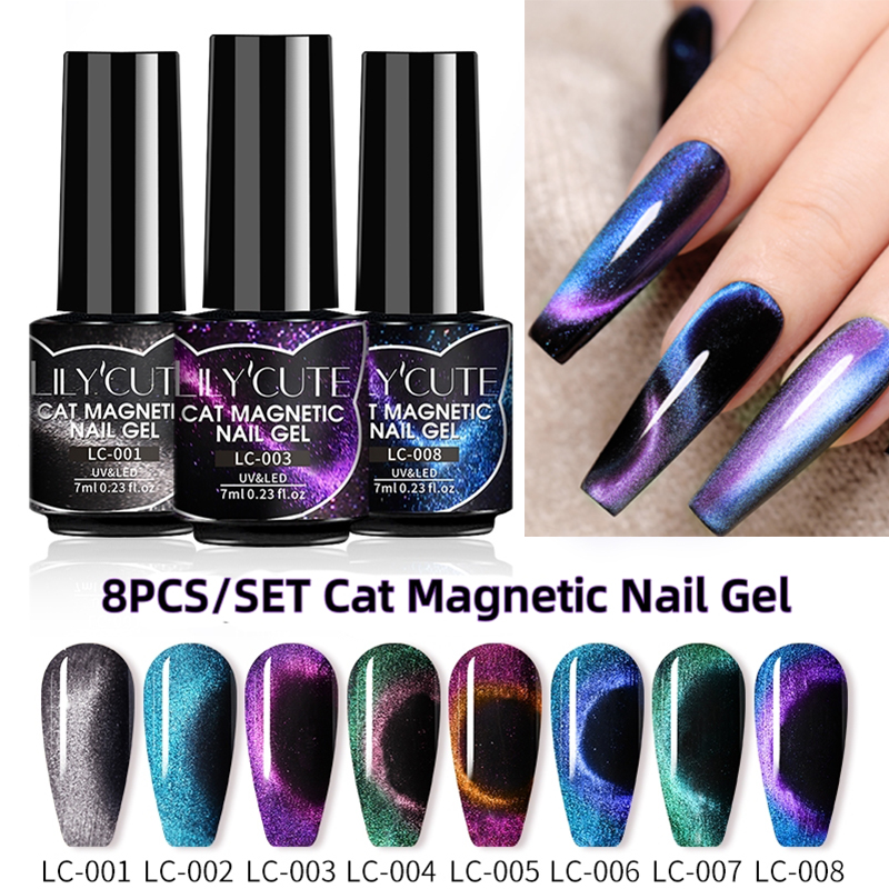 Nail Art Rainbow - LILYCUTE 7ML 9D Cat Magnetic Gel