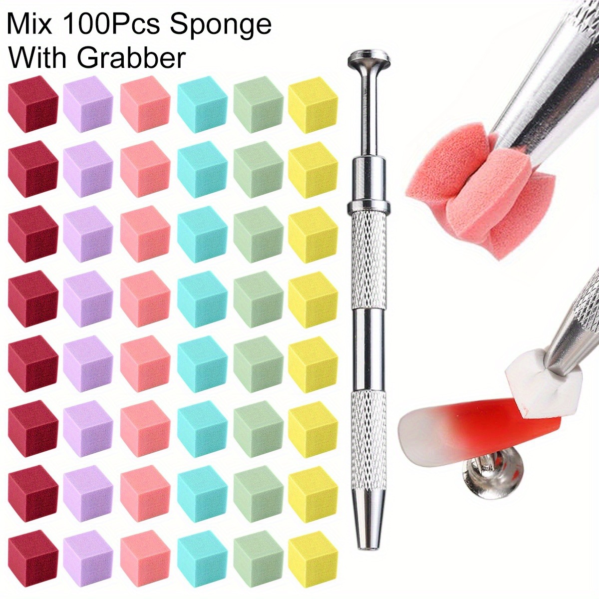 Nail Art Quirky - 1/50/100 Buah Set Spons Seni Kuku
