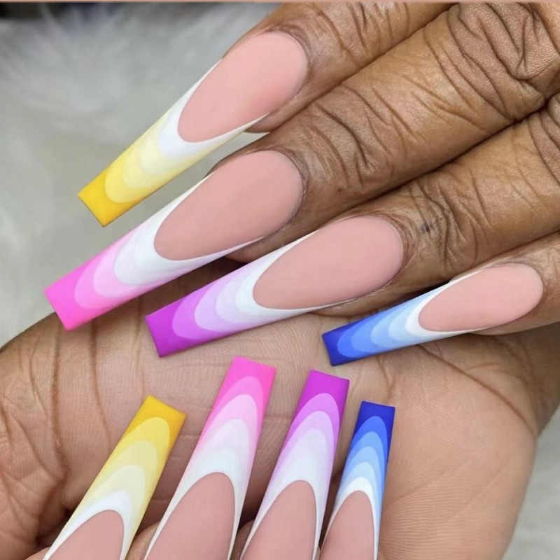 Nail Art Fake - Kuku palsu pendek sedang untuk wanita