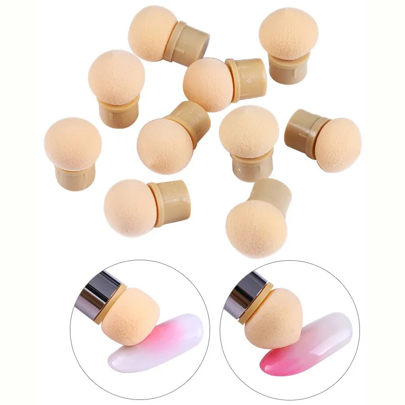 Dip Powder Nail - Kepala tajam bulat kepala spons pengganti