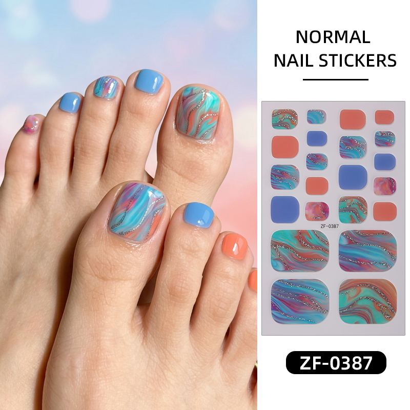 22Tips Stiker Kuku Kaki Motif  - Nail Art Full Design ulasan dan harga