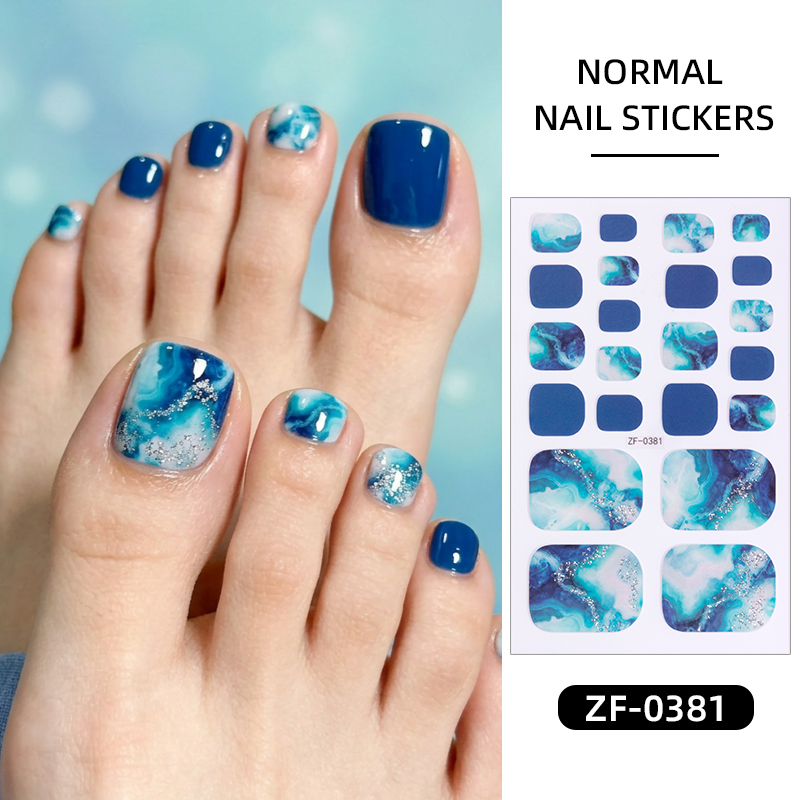 22Tips Stiker Kuku Kaki Motif  - Nail Art Full Design ulasan dan harga