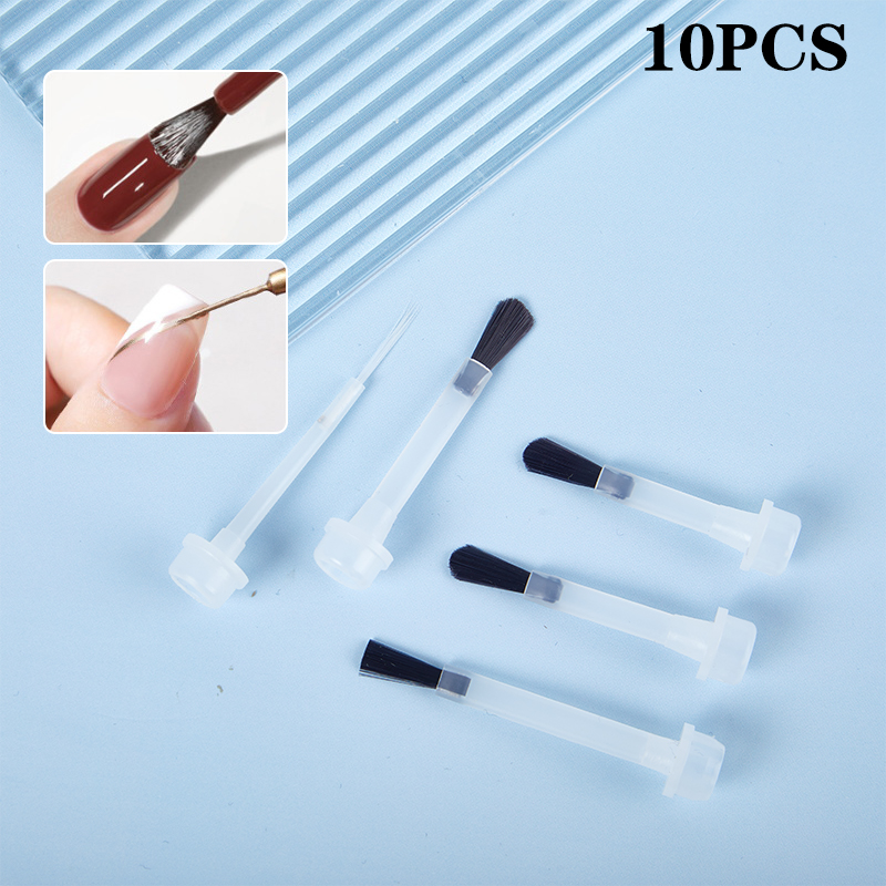 Sikat kuku sekali pakai 10 bua - Dip Powder Nail ulasan dan harga