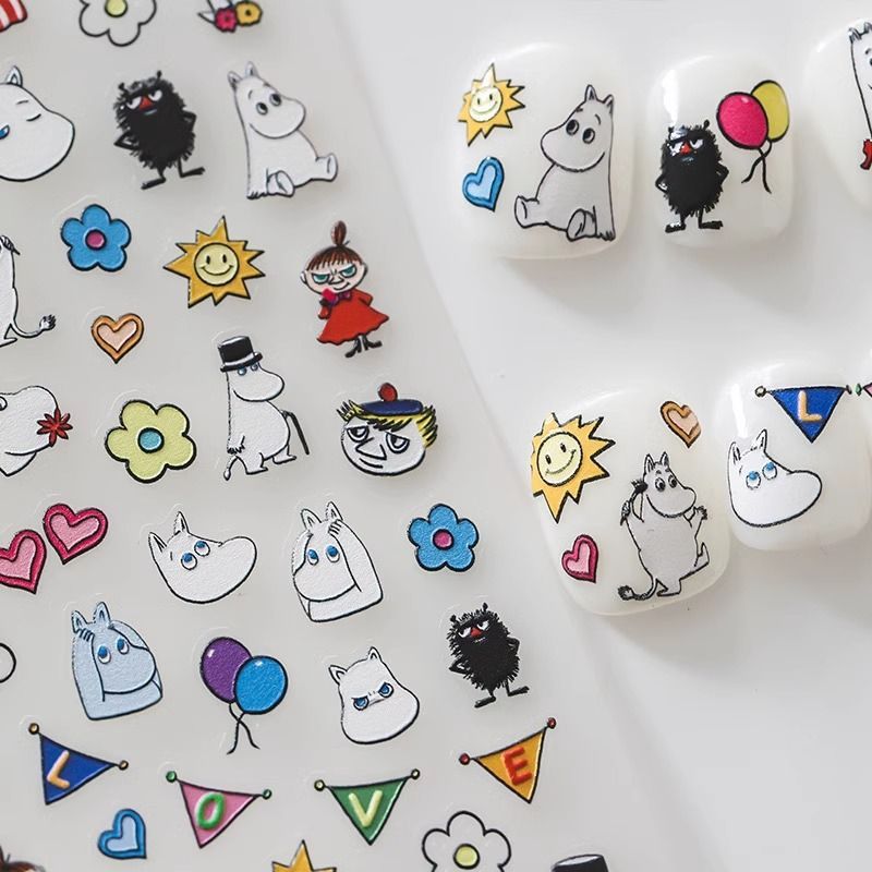 Stiker Kuku Moomin Stiker Kuku - Nail Art Quirky ulasan dan harga