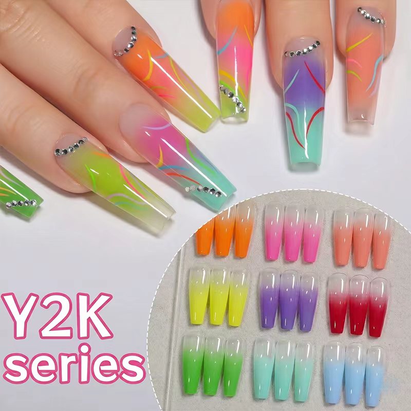 Set Gel Kuku Neon Sembilan War - Nail Art Rainbow ulasan dan harga