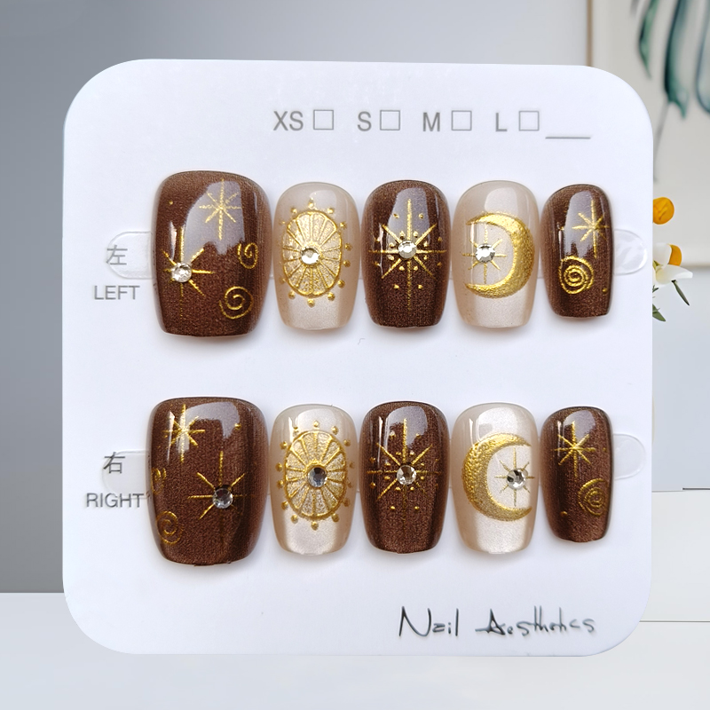 10Pcs Stiker Kuku 3D Rhineston - Nail Art Quirky ulasan dan harga