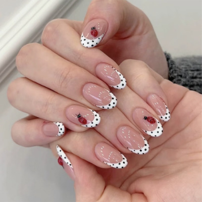 24Pcs Set Kuku Palsu Almond Po - Nail Art Fake ulasan dan harga