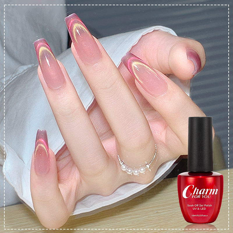 6 Warna Cat Kuku Gel Magnetik  - Nail Art Rainbow ulasan dan harga