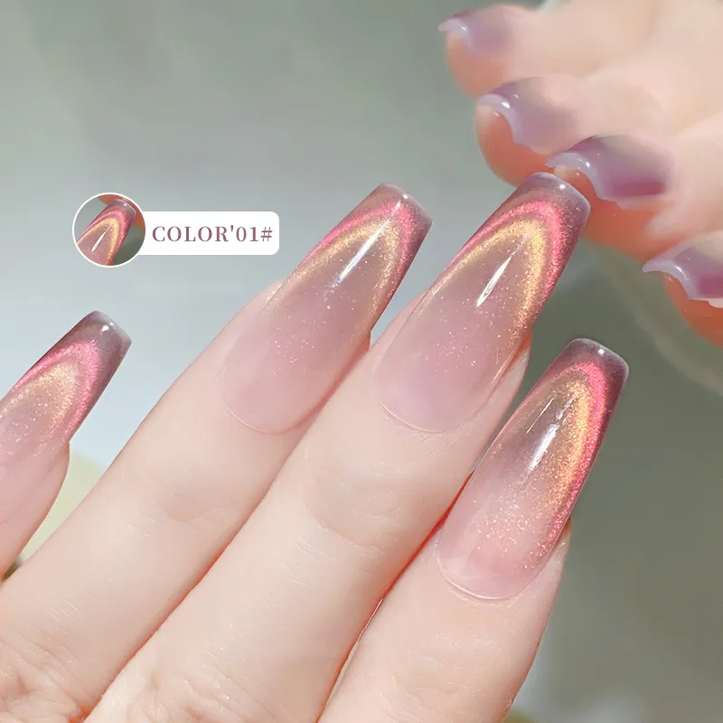 6 Warna Cat Kuku Gel Magnetik  - Nail Art Rainbow ulasan dan harga
