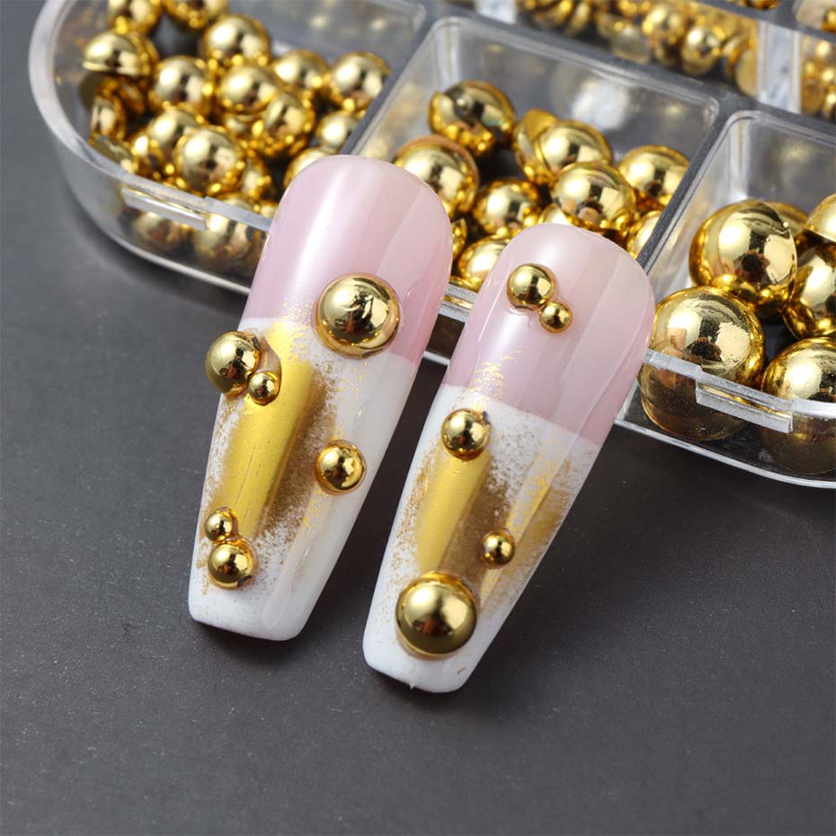 6 Grid Mutiara Setengah Lingka - Nail Art Full Design ulasan dan harga