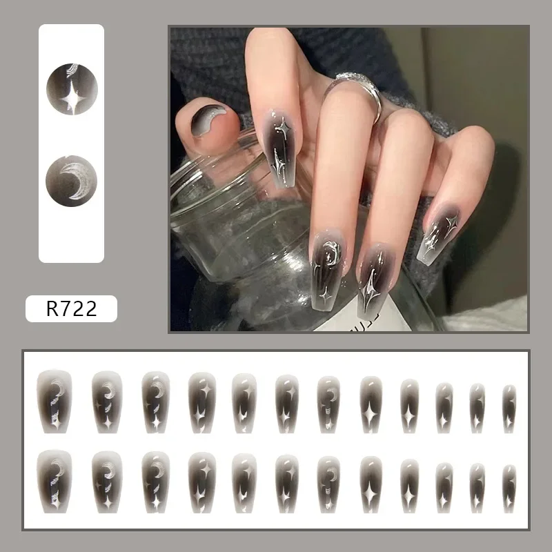 Kuku palsu perempuan cantik de - Nail Art Full Design ulasan dan harga