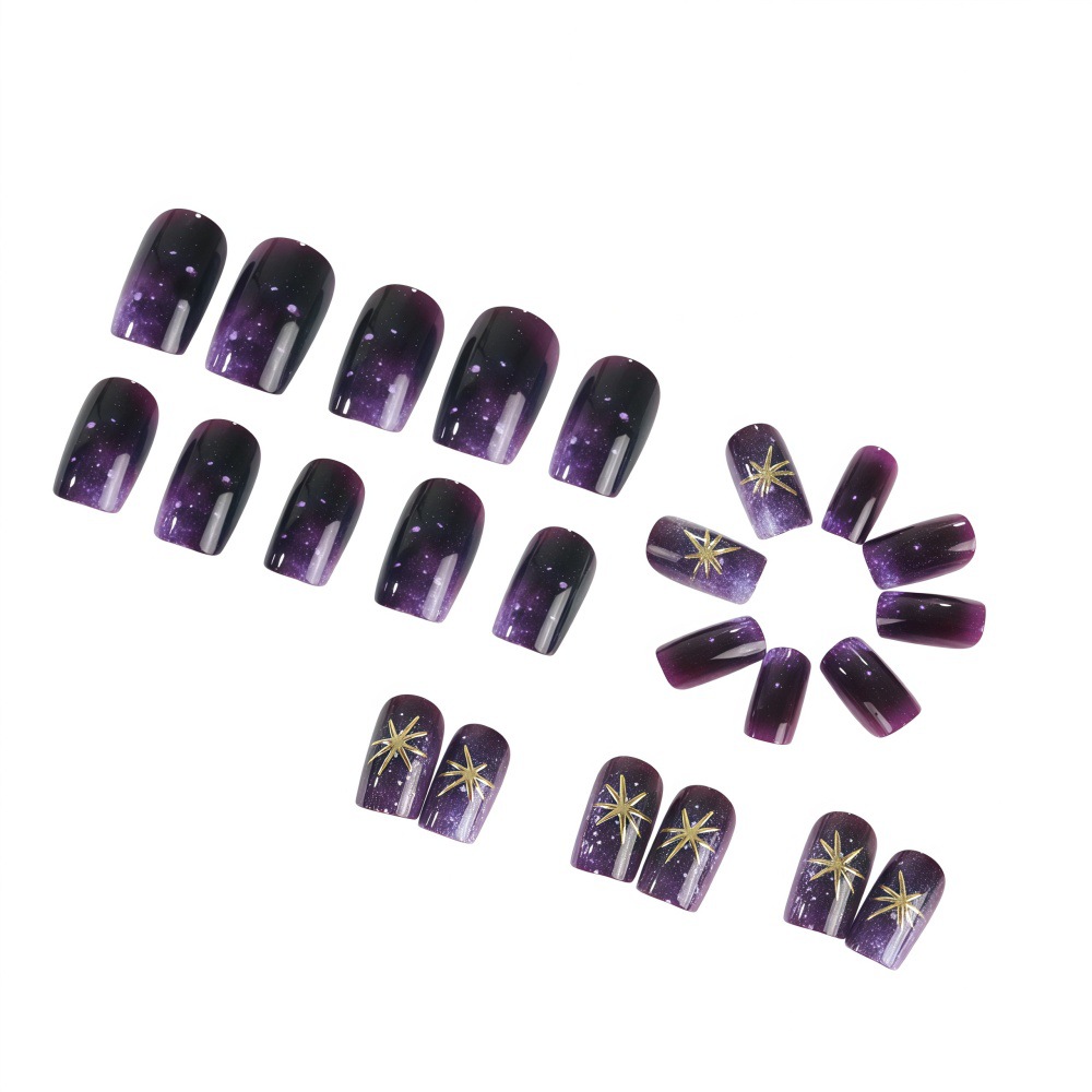 Kuku palsu pendek sedang denga - Nail Art Fake ulasan dan harga