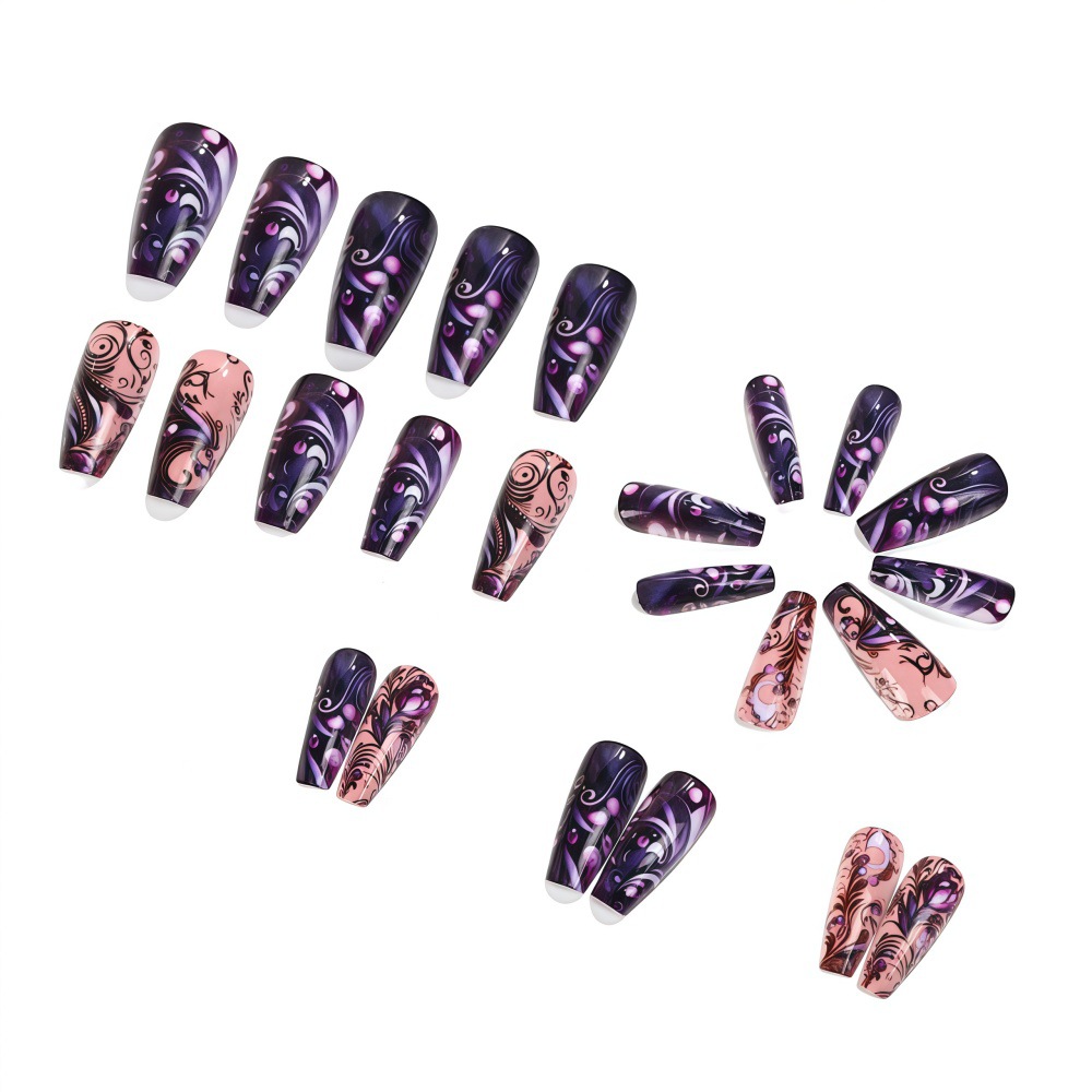Kuku palsu sedang untuk wanita - Nail Art Full Design ulasan dan harga