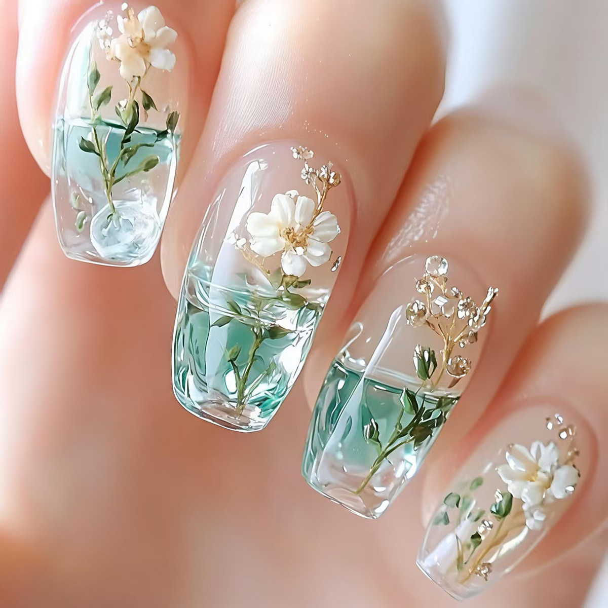 Kuku palsu ukuran sedang untuk - Nail Art Full Design ulasan dan harga