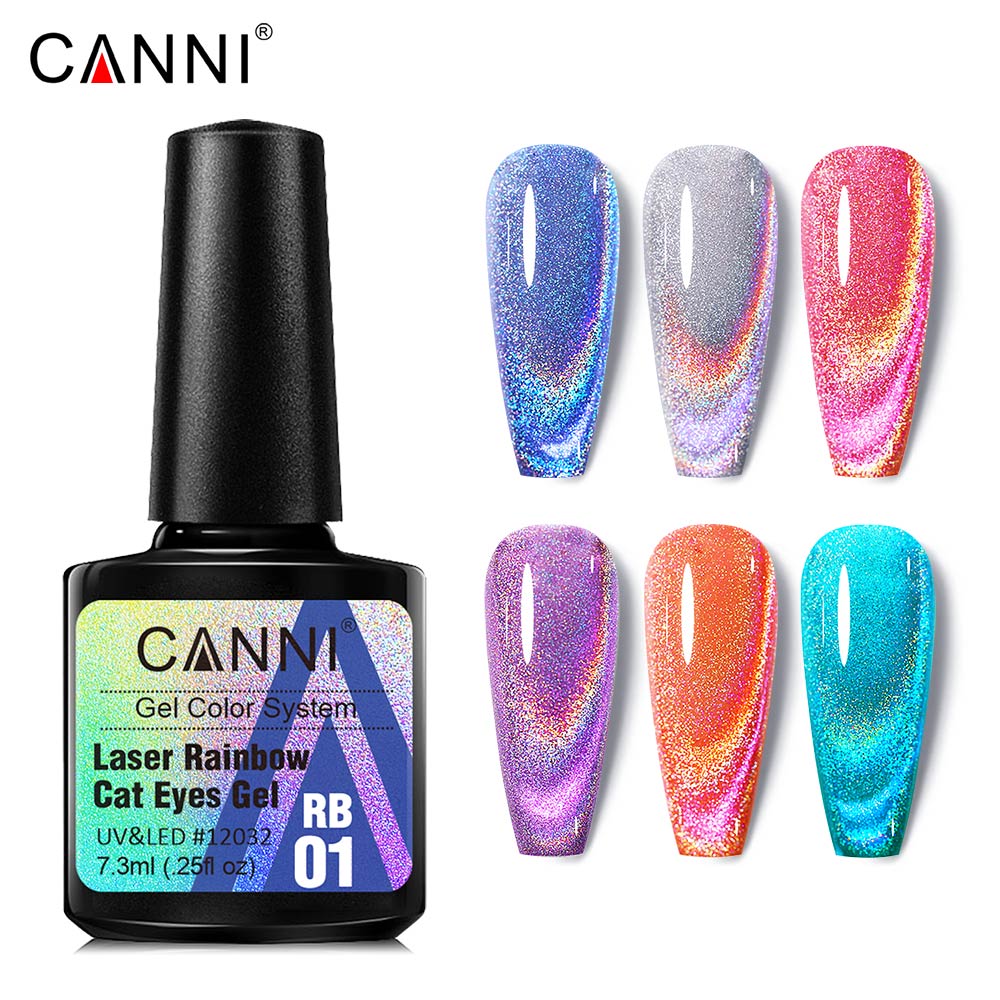 Canni Gel Reflektif Efek Cerah - Nail Art Rainbow ulasan dan harga