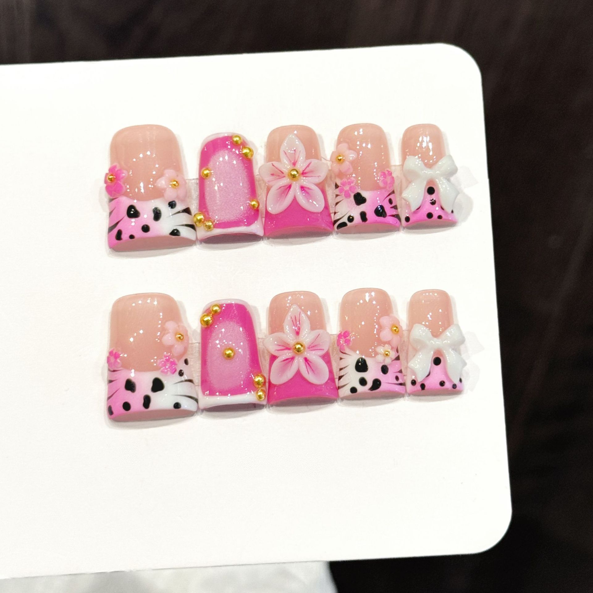 10pcs Kuku Palsu Gaya Laut Duc - Nail Art Fake ulasan dan harga