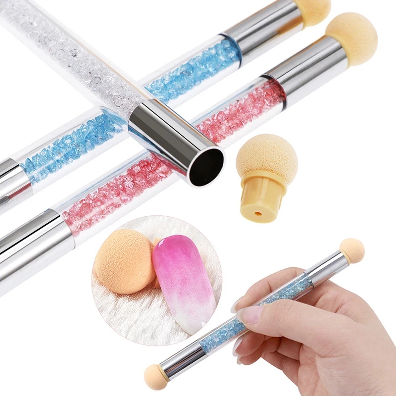 Kepala tajam bulat kepala spon - Dip Powder Nail ulasan dan harga