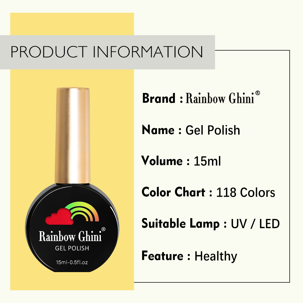 RG 15ml HEMA TPO FREE Glitter  - Nail Art Rainbow ulasan dan harga