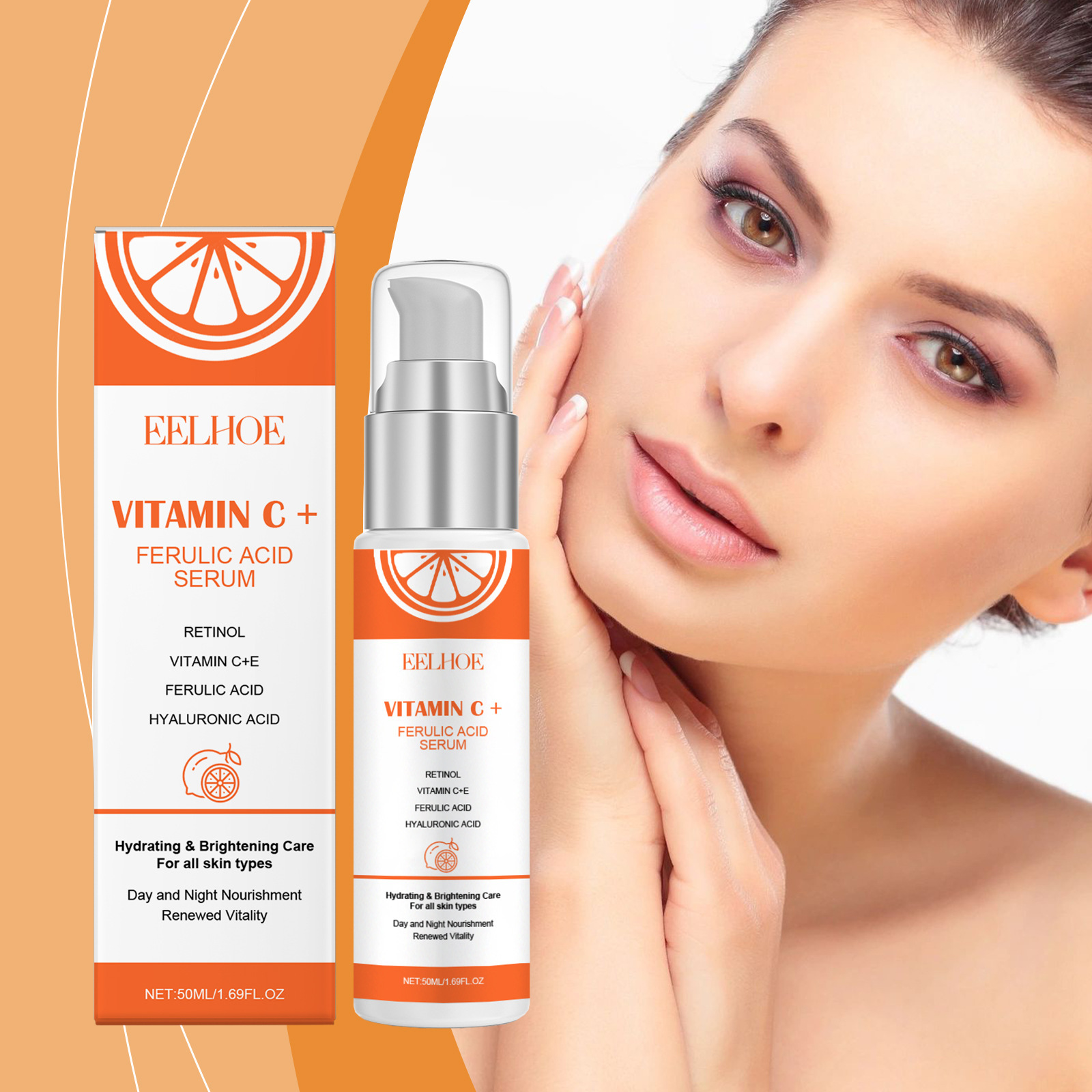 EELHOE Serum Vitamin C E, asam - The Ordinary Serum Hyaluronic Acid ulasan dan harga