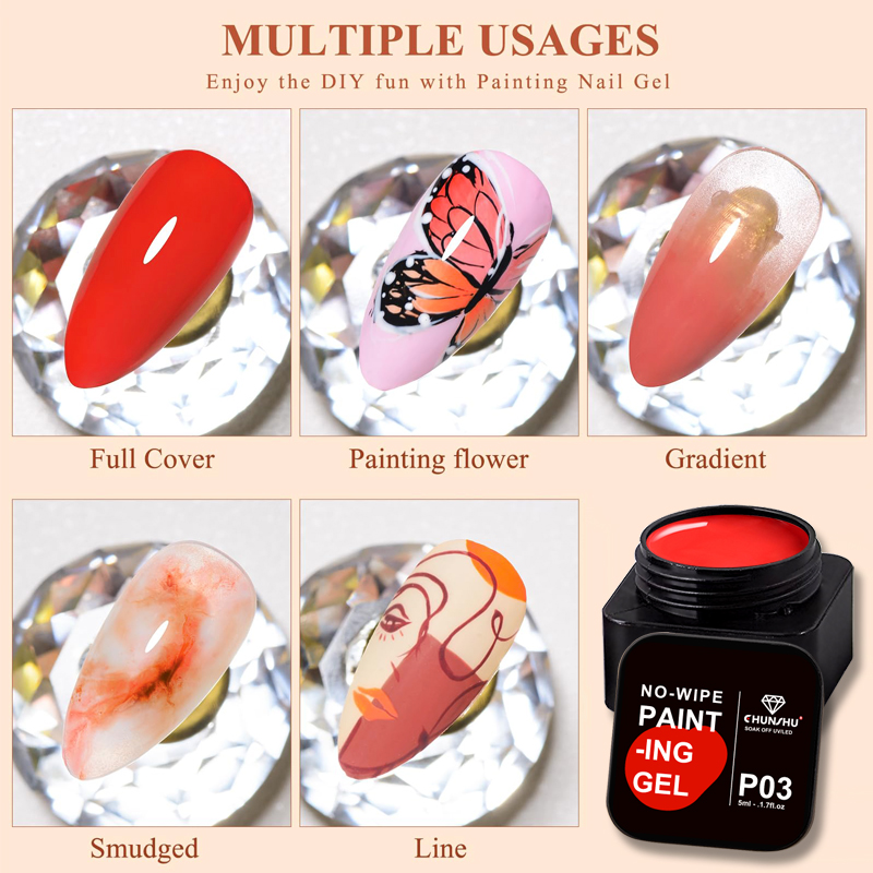 CHUNSHU 5ml tidak ada lap 4in1 - Nail Art Full Design ulasan dan harga