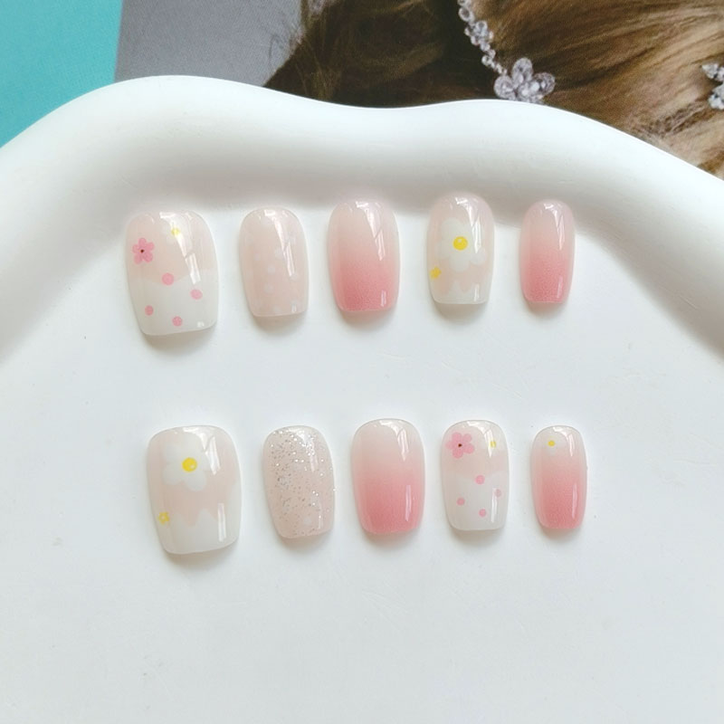 10Pcs Kuku Palsu Warna-warni P - Nail Art Rainbow ulasan dan harga
