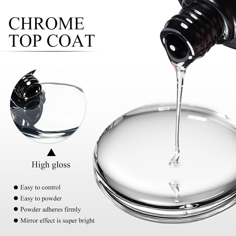 7ML Chrome Top Coat Untuk Efek - Dip Powder Nail ulasan dan harga
